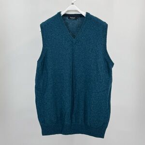 James Pringle Pure New Wool Teal Vest Size L from The Edinburgh Woollen Mill